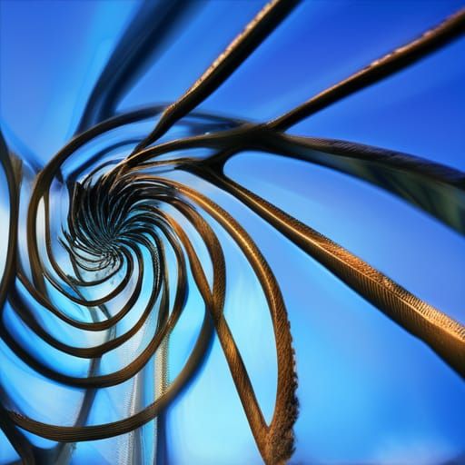 Echidna in Energetic Toroid Field, Digital Art