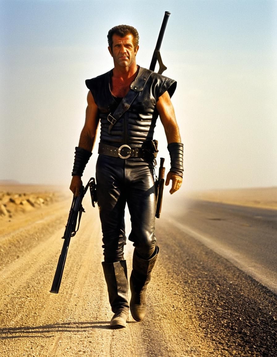 Mad Max Inspired Wasteland Warrior with Dog