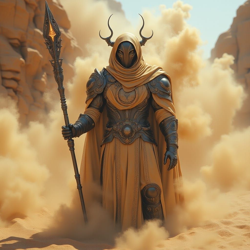 Desert Nomad in Sci-Fi Fantasy Style