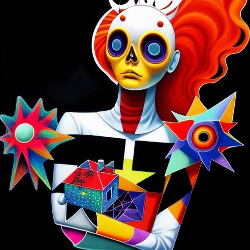 Abstract Surreal Scene Generated by AI