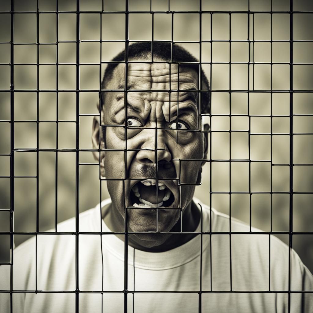 Humorous Face Pressed Against Glass