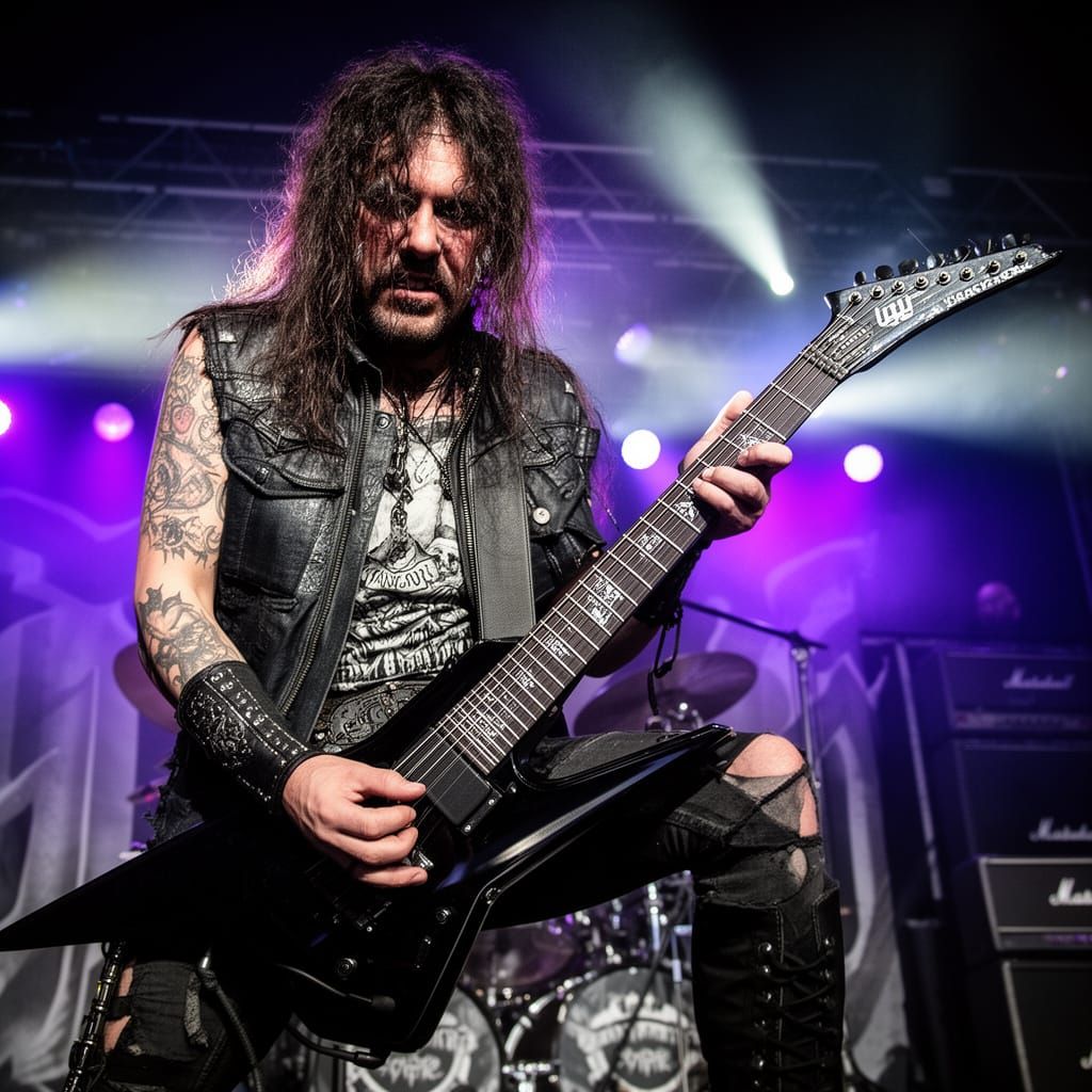 Hard Rock Musician Shreds on Extreme Guitar