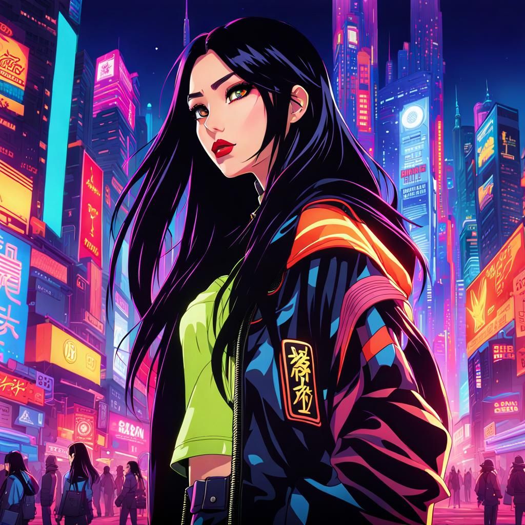 Anime Cyberpunk Girl