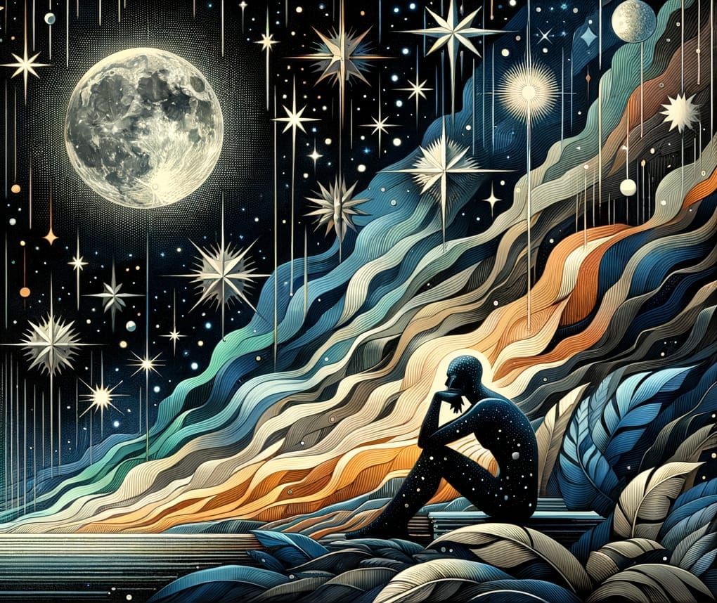 MPR ON LONG - Moonlit Night Quillpunk Decoupage Picotee Blue...