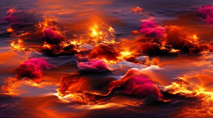 Velvet Sunset Light with Ethereal Embers