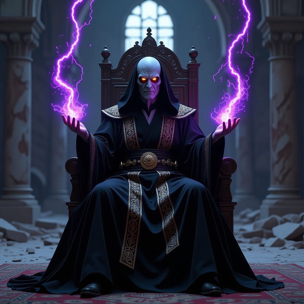 Ottoman Sultan Palpatine Conjuring Force Lightning