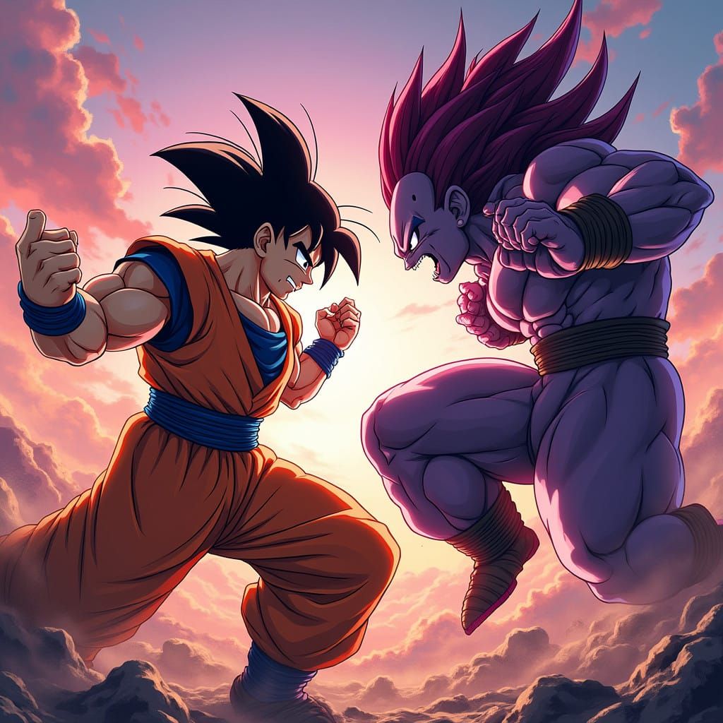 Epic Manga-Style Dragon Ball Battle