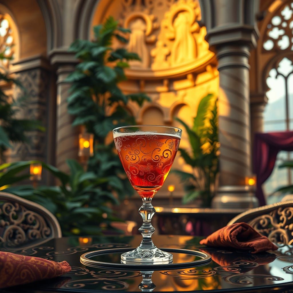 Luxurious Dornish Scene in Vibrant Sunspear Architecture