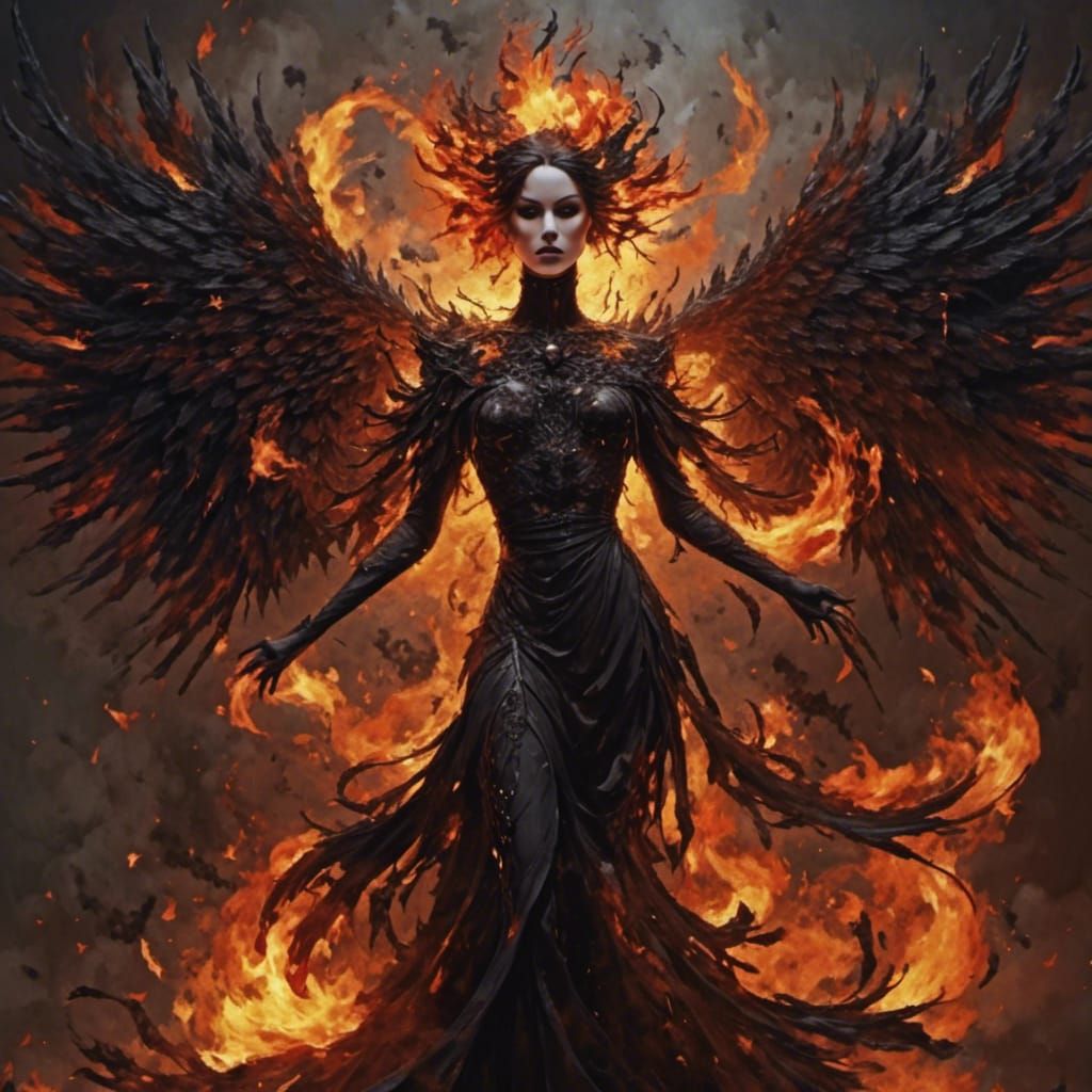 Smoky Phoenix Reborn with Prismatic Vitality