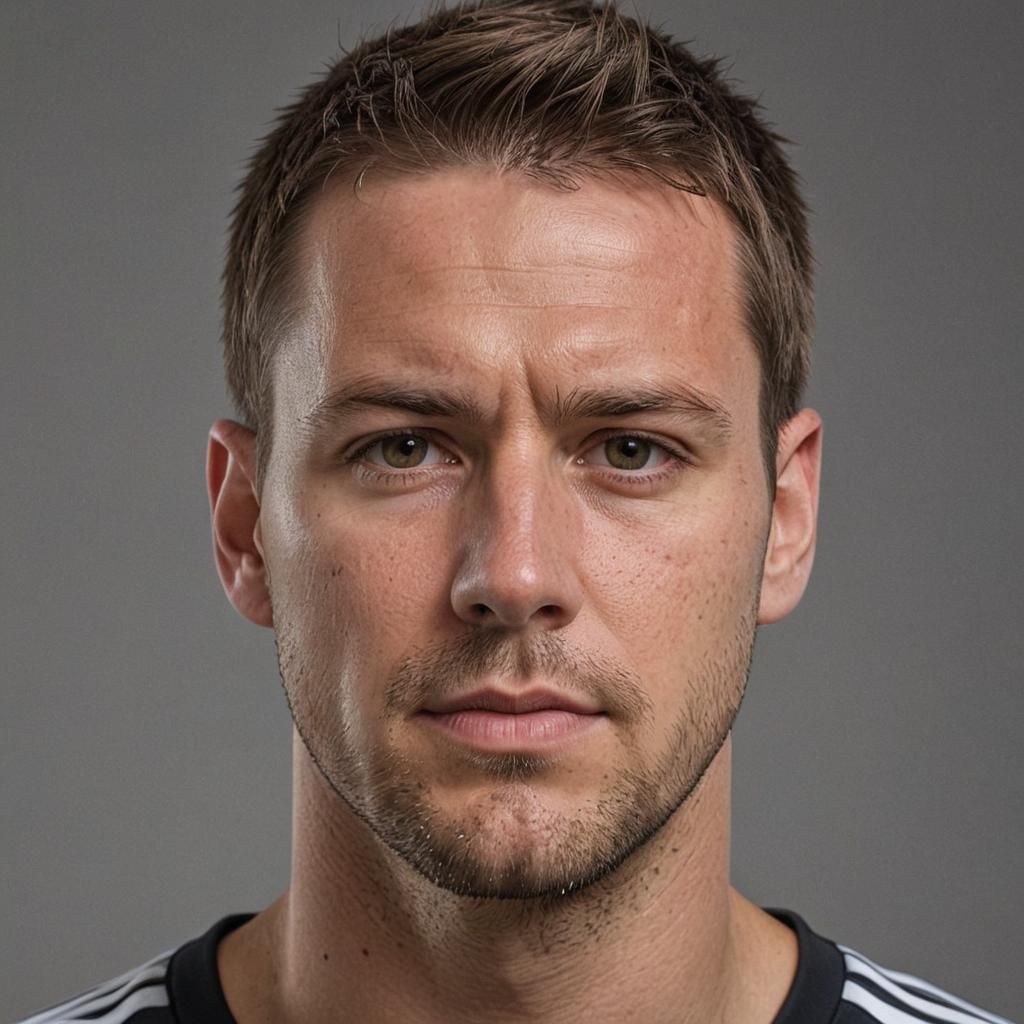 Detailed Portrait of Soccer Player in Studio Lighting