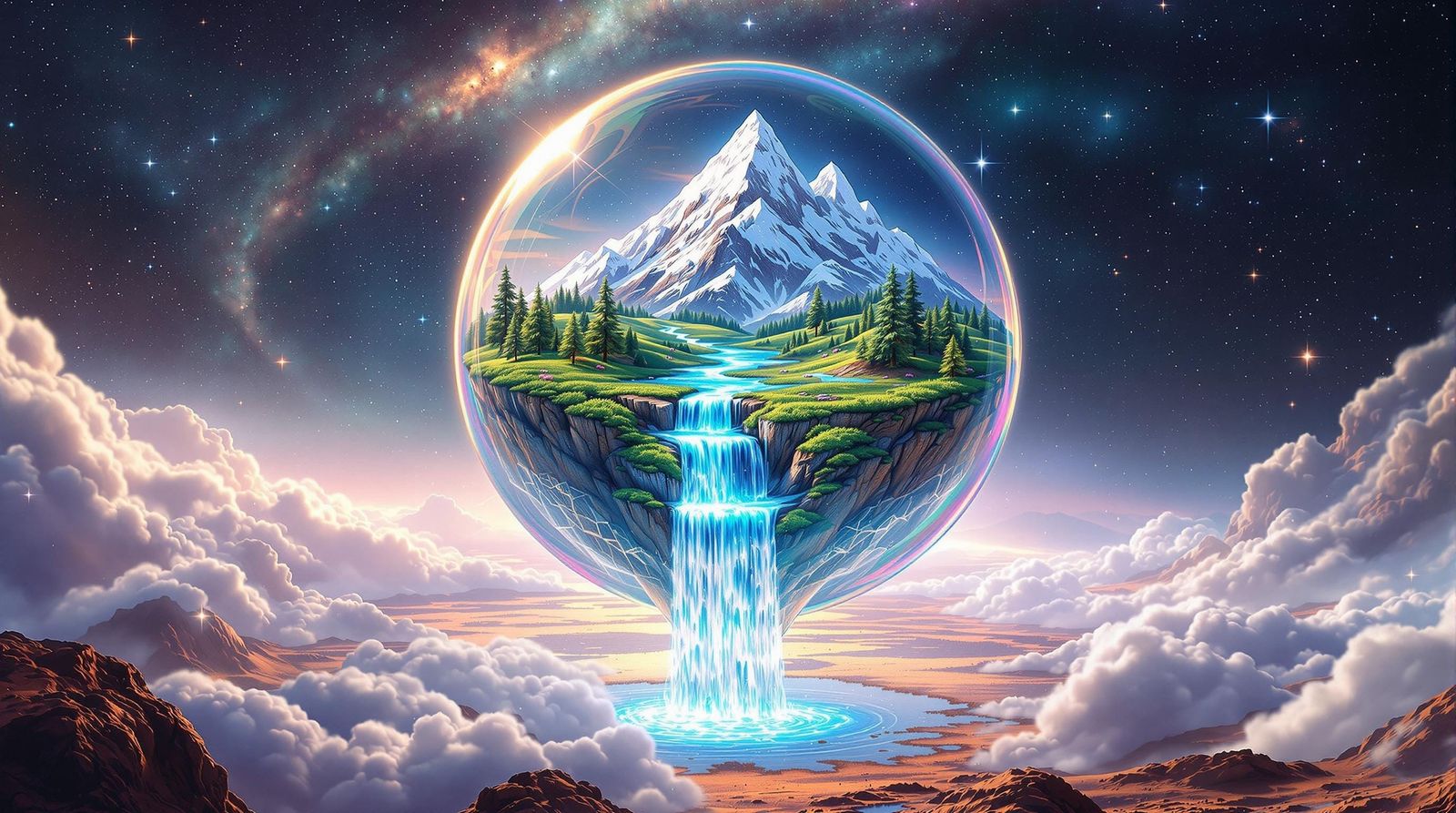 Stellar Seedling Emerges in a Celestial Glass Bubble