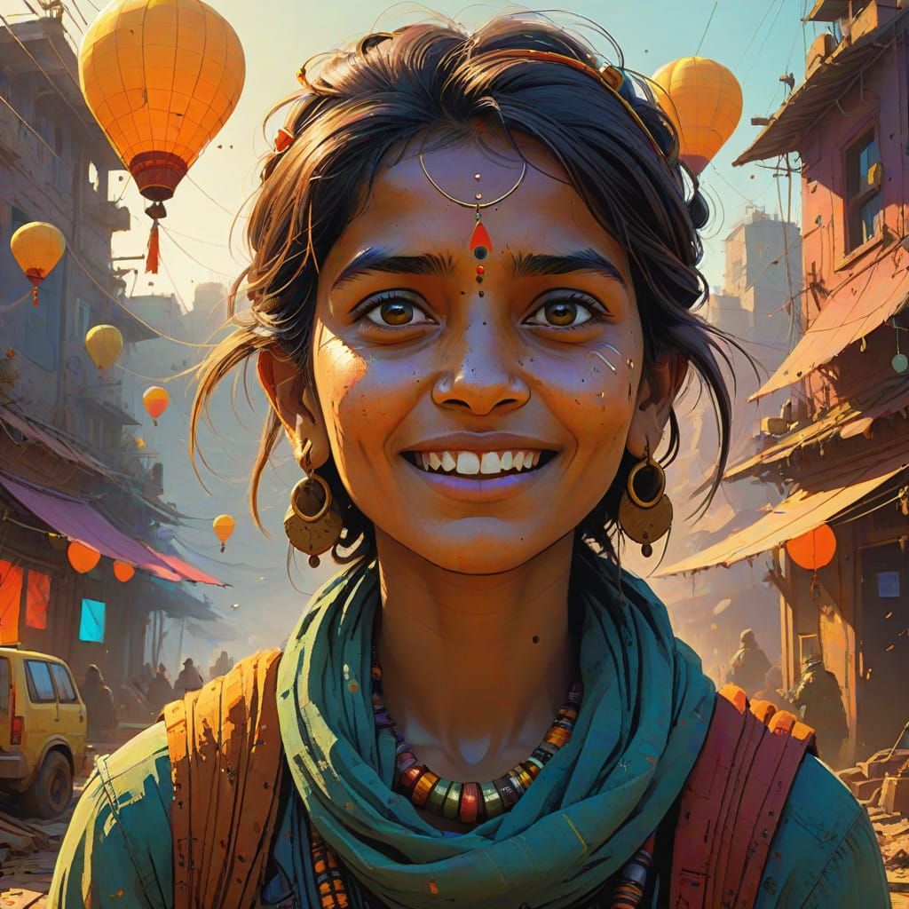 Vibrant Makar Sankranti Celebration in Hyperrealistic Style