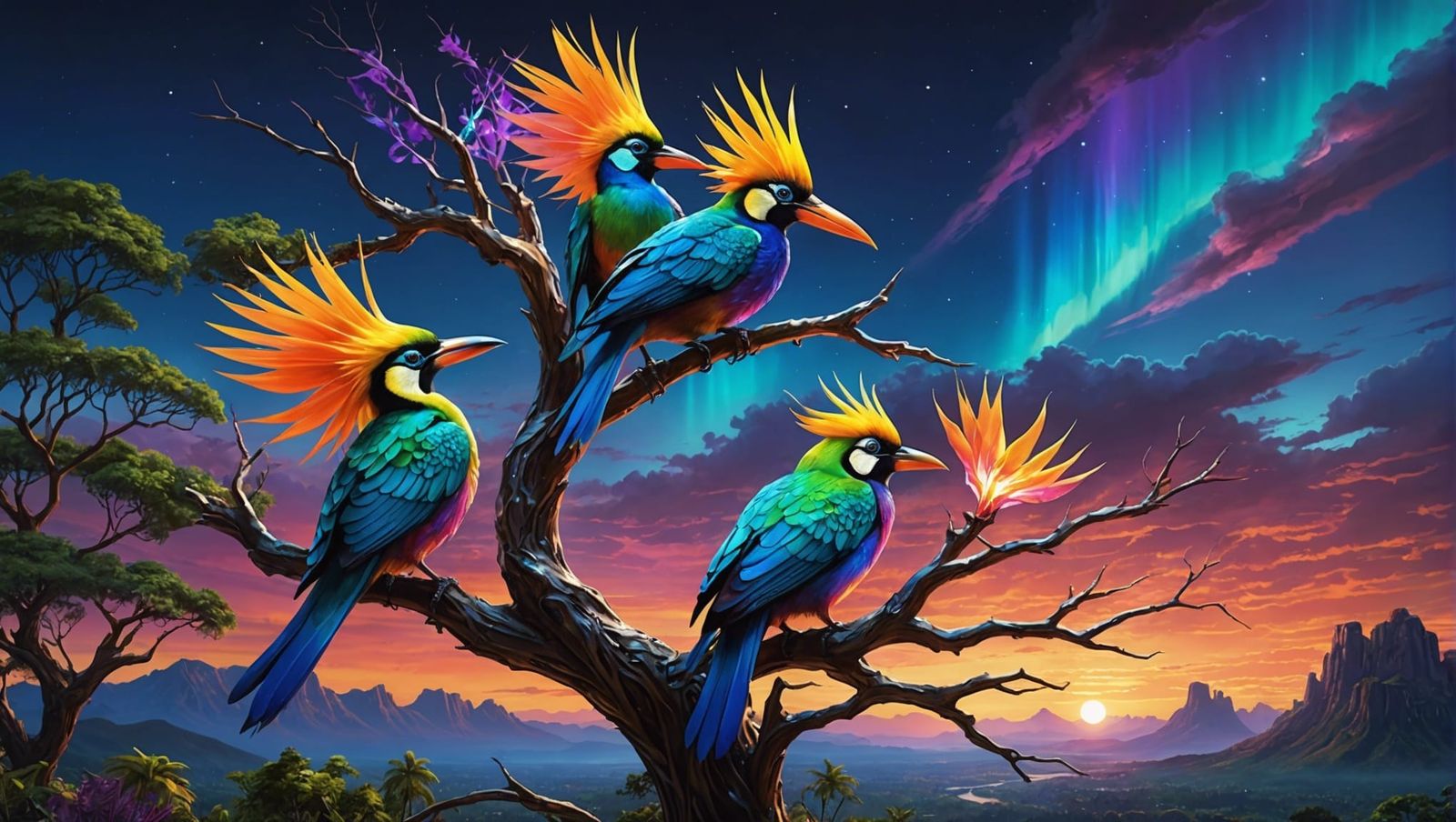 Birds of Paradise in Twilight Vale