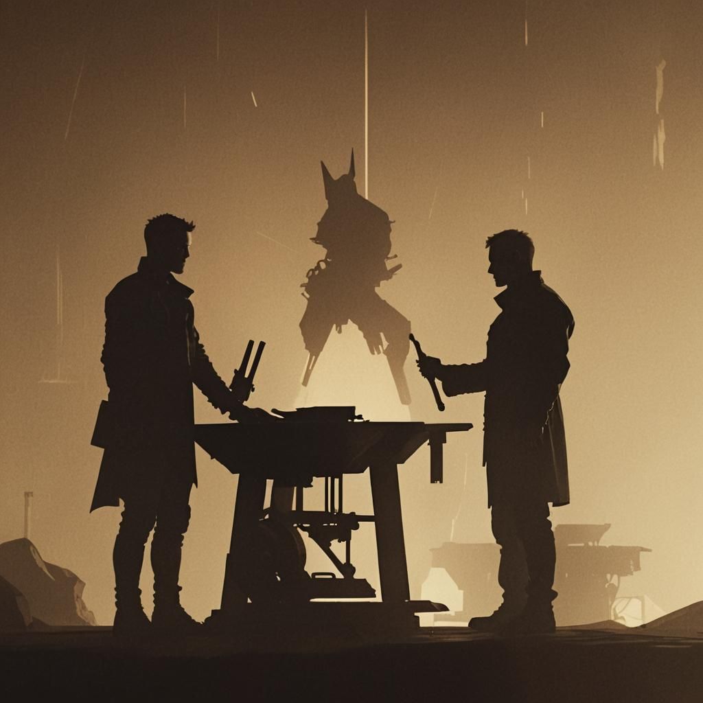 Silhouettes at the Forge: Cyberpunk Shadow Puppets