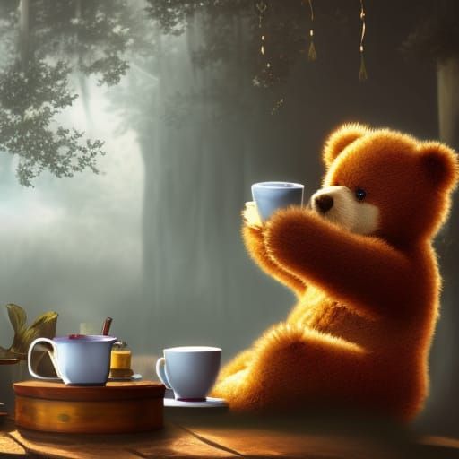 A bear's coffee morning.