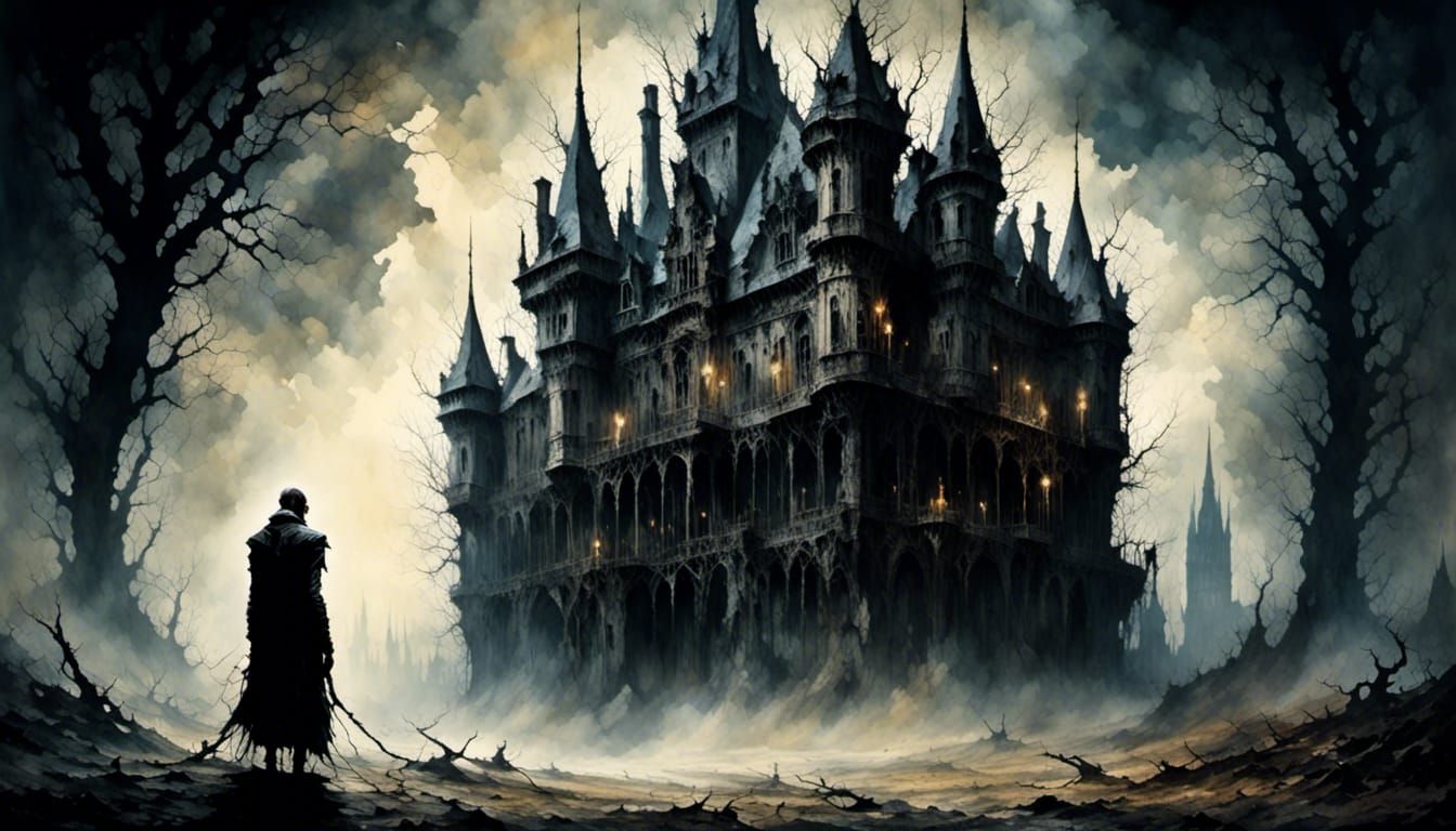 eerie gothic castle