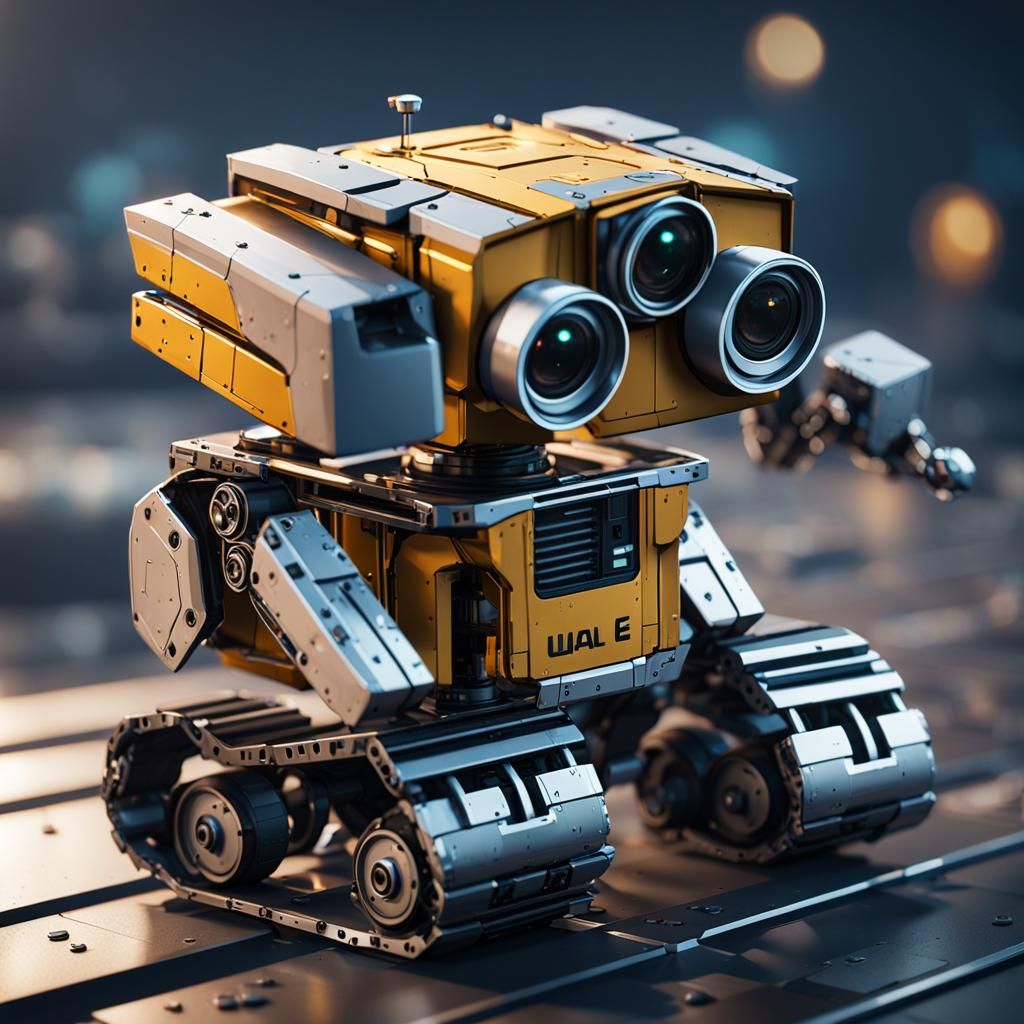 Wall-E and Eve in Sci-Fi Cinematic Render