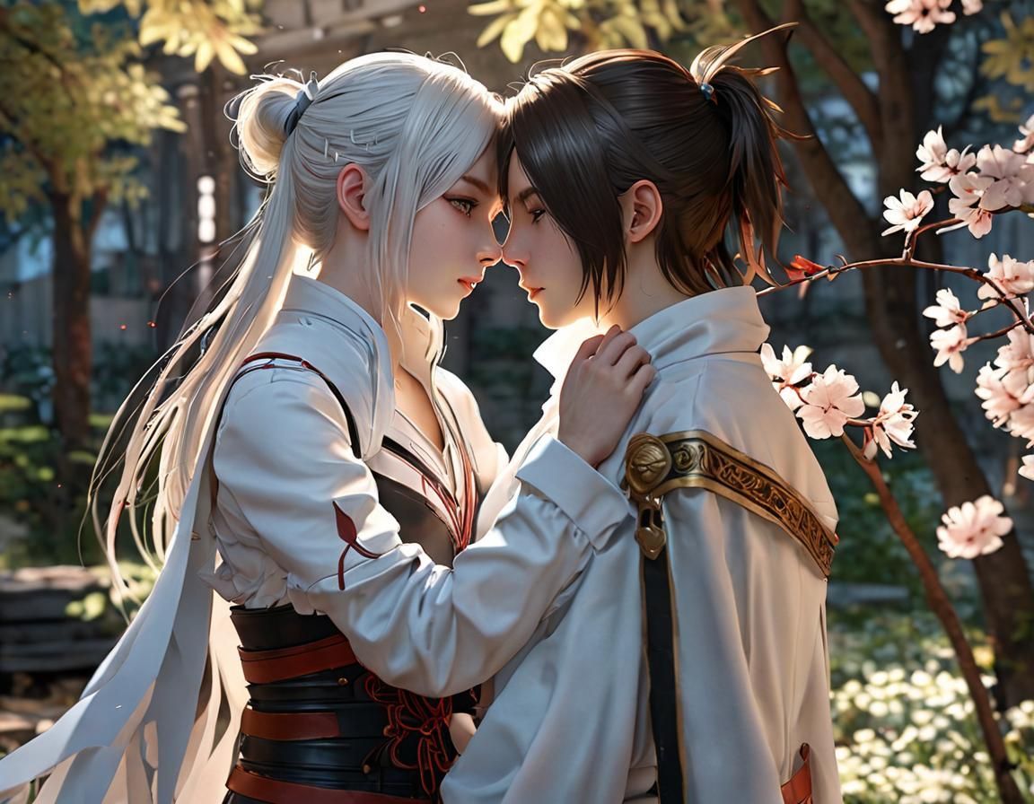 Anime Style 3D Rendering of Unconditional Love