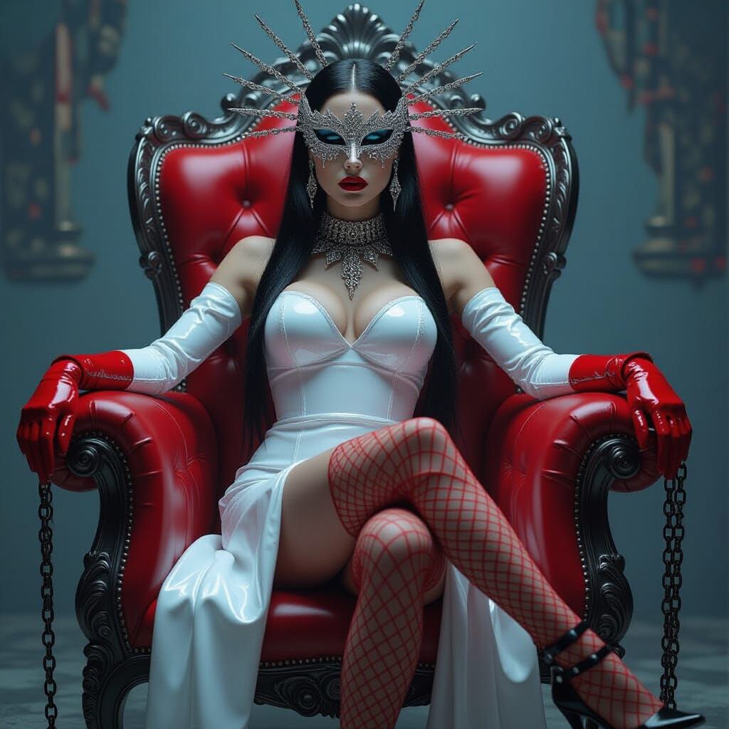 Norse Goddess in PVC and Chains