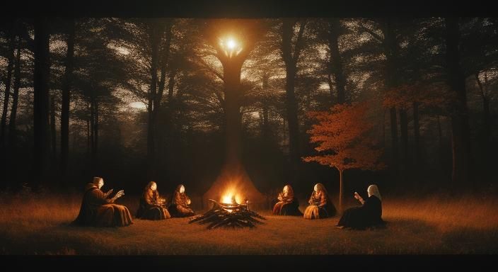 Ancient Celtic Samhain Festival: Cinematic Film Still