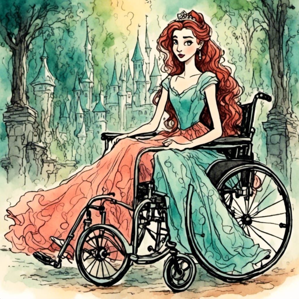 Disney Princess in a wheelchair <lora:Stuff-bySybilThorn:1.0...