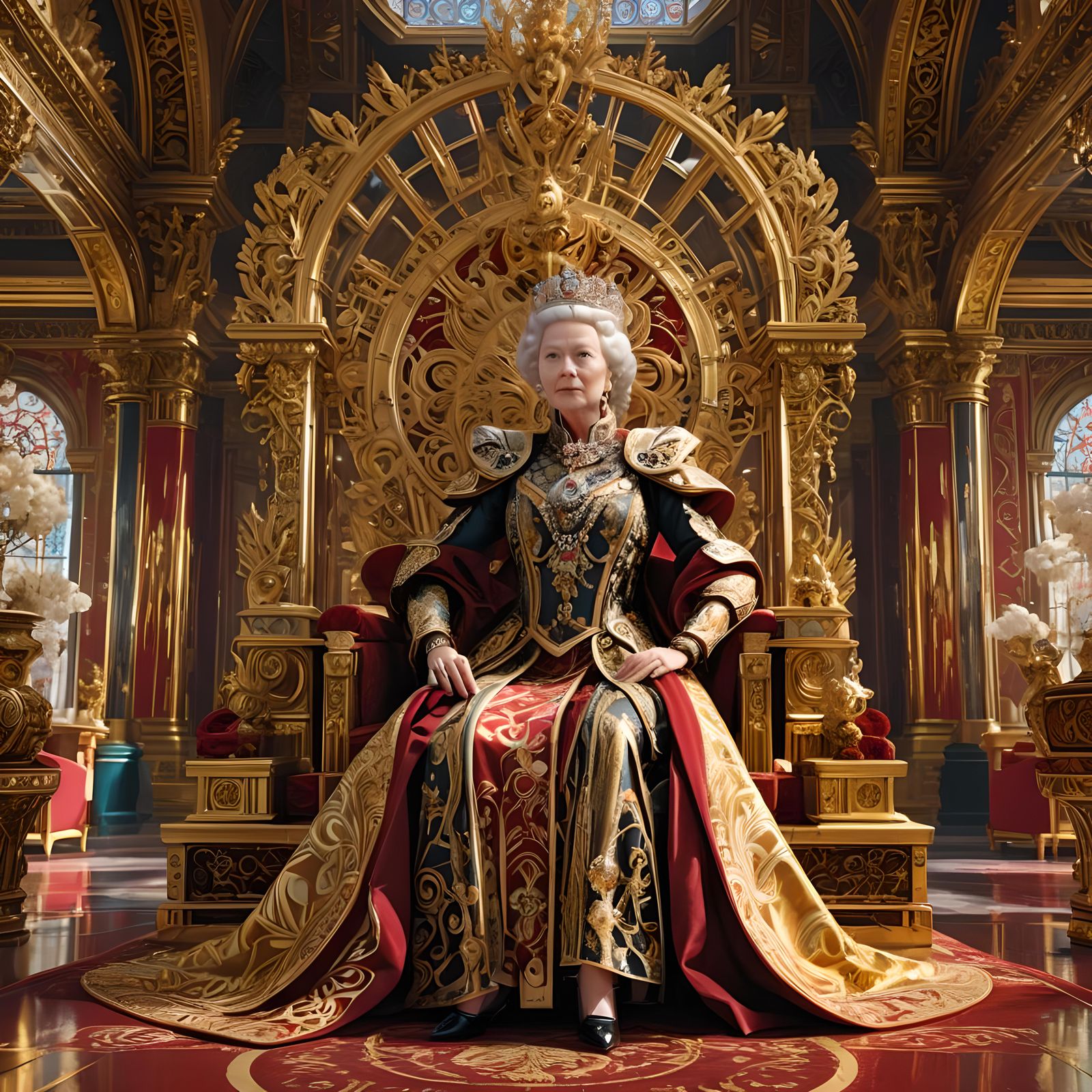 Queen Elizabeth: Colorful 3D Anime Art Collection