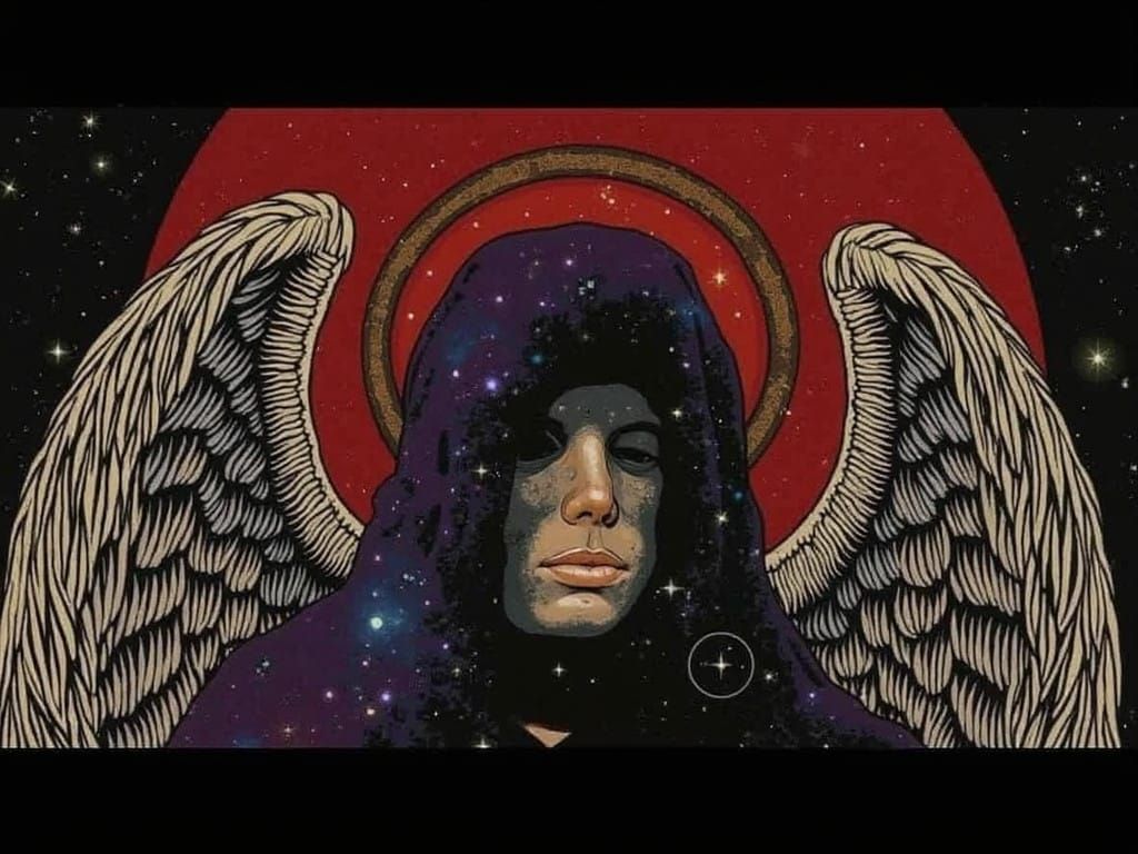 Ethereal Woman in Nebulaic Dreamscape