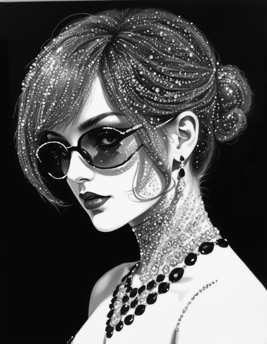 Glassy Screen Painting with Diamond Pointillé