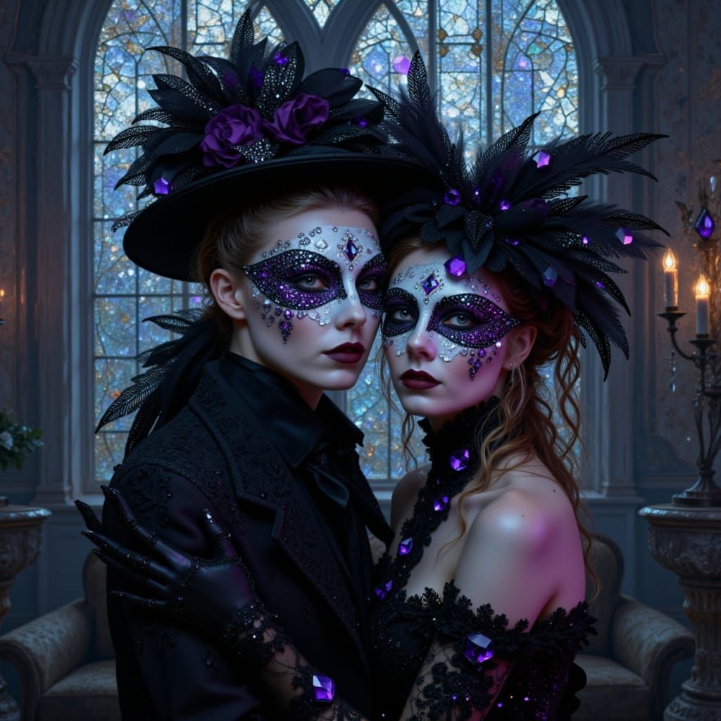 Mysterious Phantom Faces at Midnight Masquerade