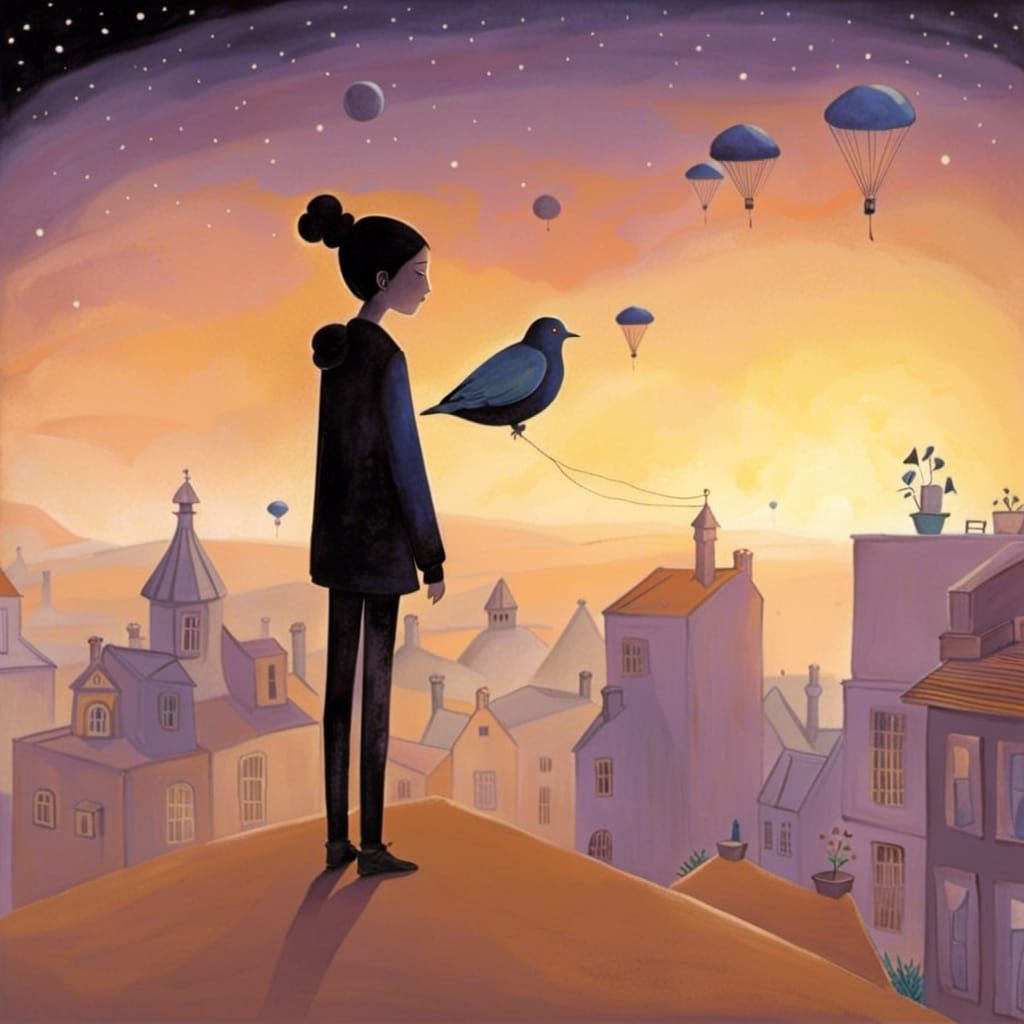 Ethereal Dreamer Portrait in Digital Painting Style