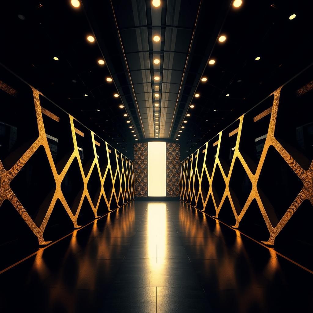 Elegant Gold and Black Abstract