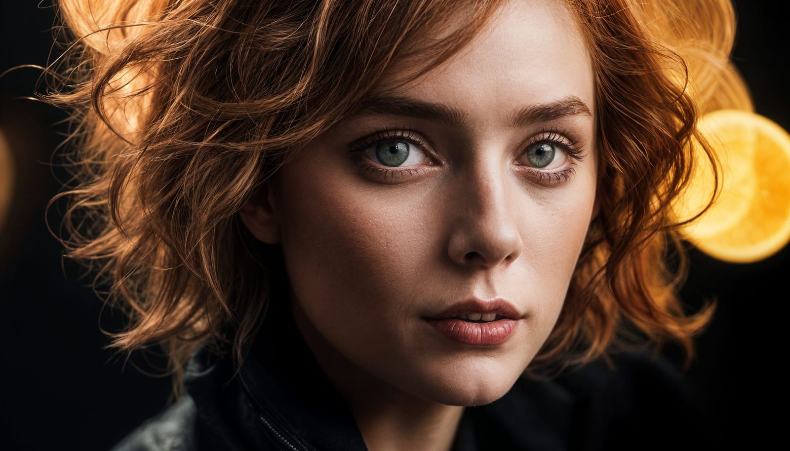 Striking Woman Portrait with Polychromatic Eyes, in Burton S...