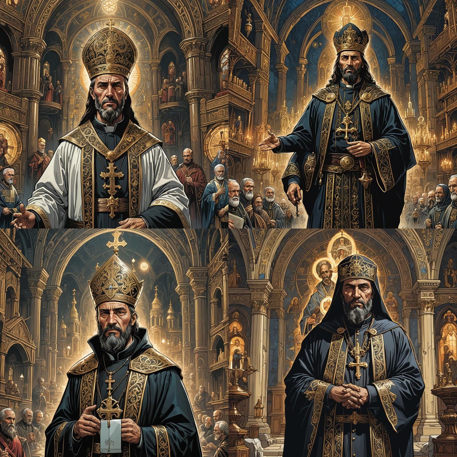 Visthalund Orthodox Church Grand Vicar in Comic Book Art