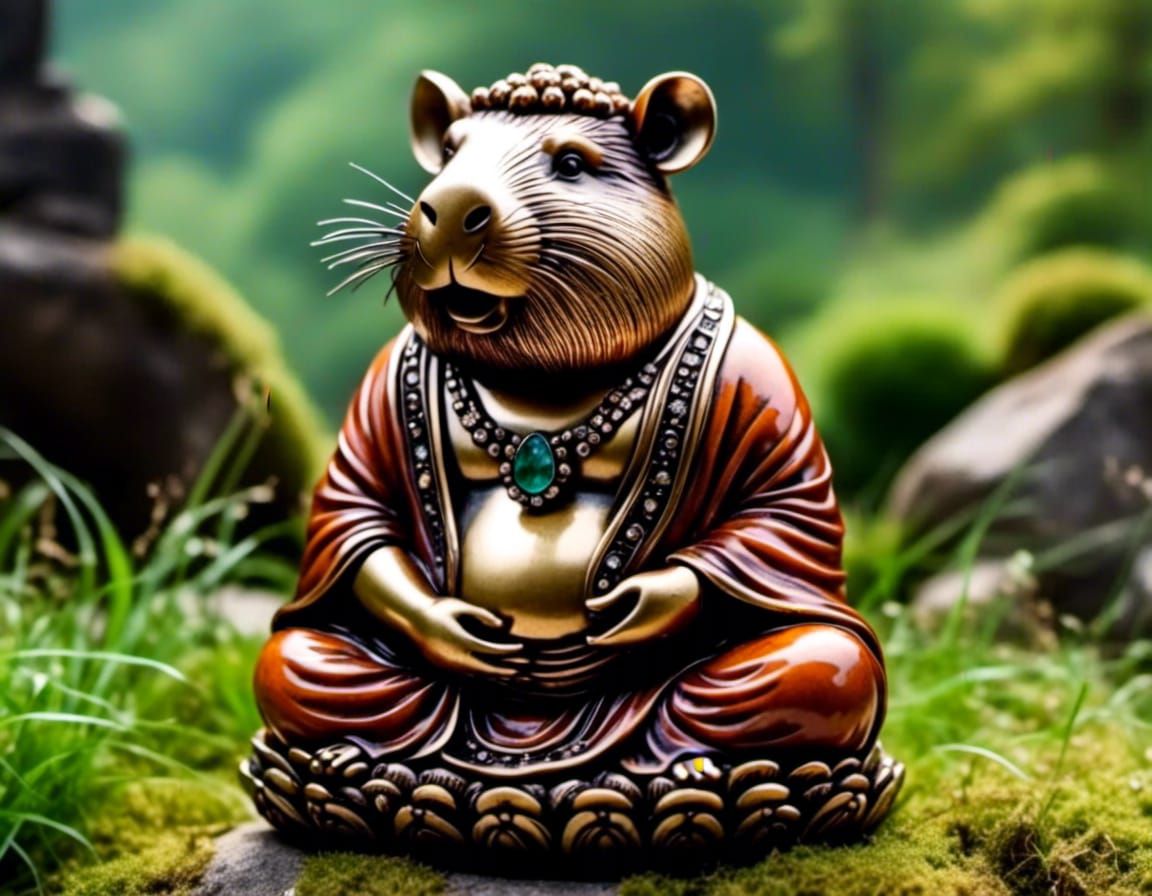 capybara buddha statue