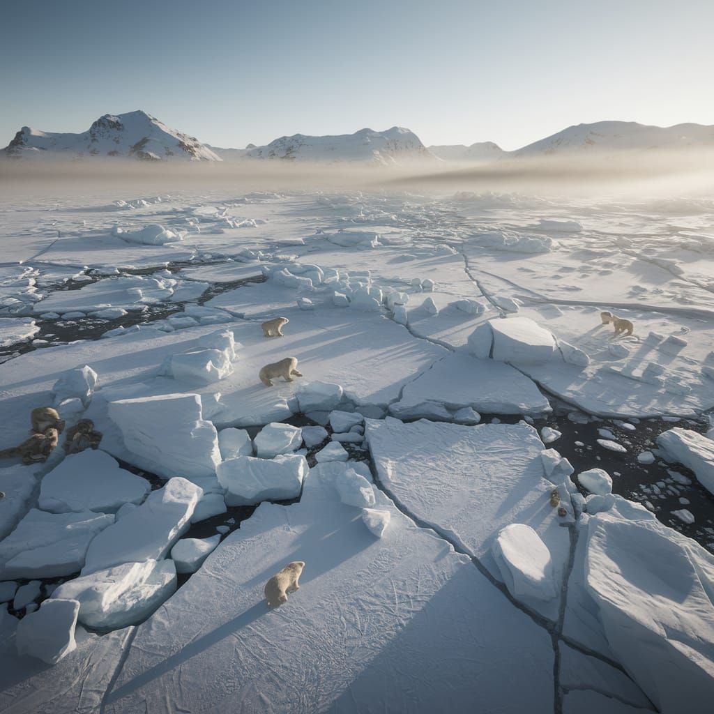 Arctic Tundra Seen From Space in Winter