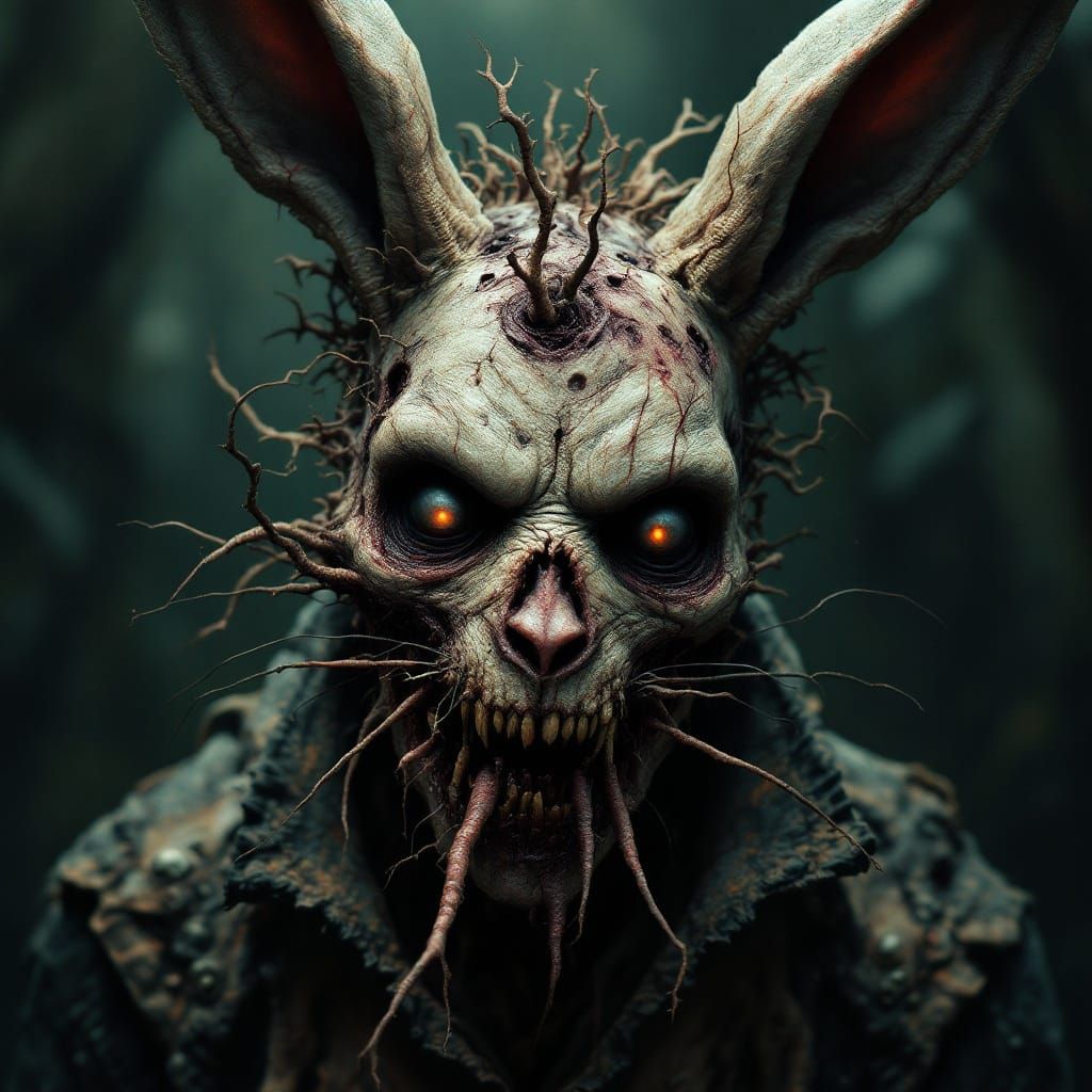 Ancient Grotesque Easter Zombie in Photorealistic Gothic Sty...