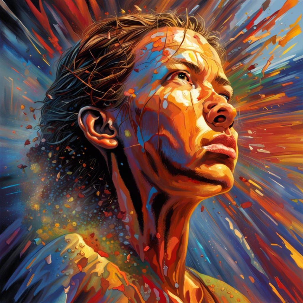 Hyperrealistic Portrait in Splash Art Style