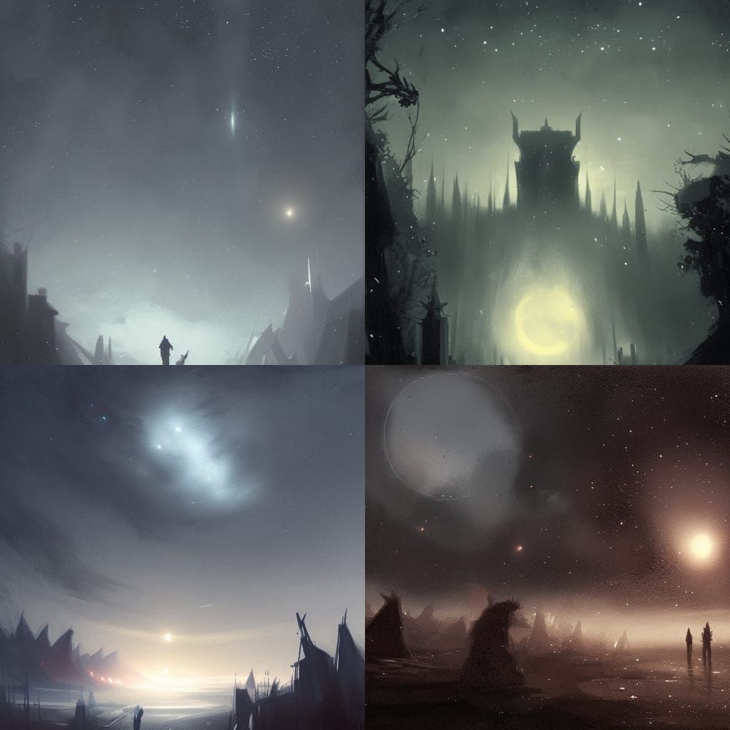 Sinister Starry Night Sky