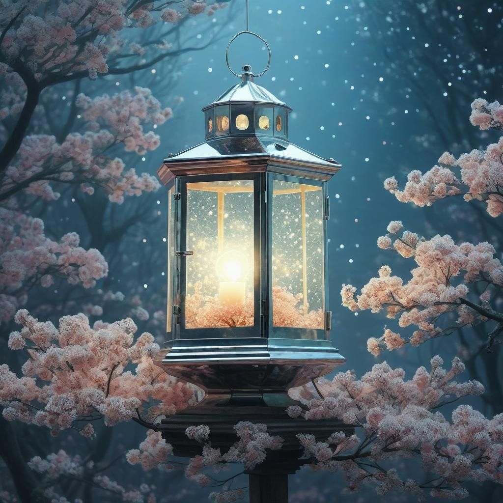 Ethereal Dream Lantern in Abstract Surreal Style