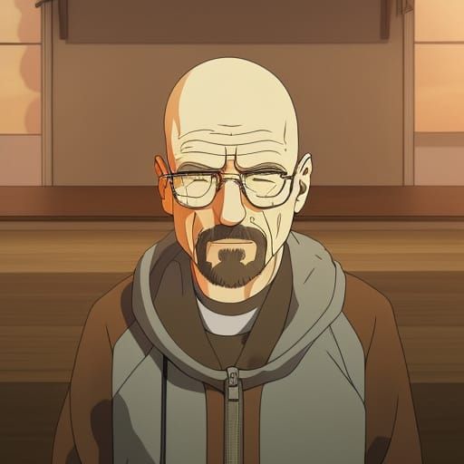 Walter White in Studio Ghibli Anime Style