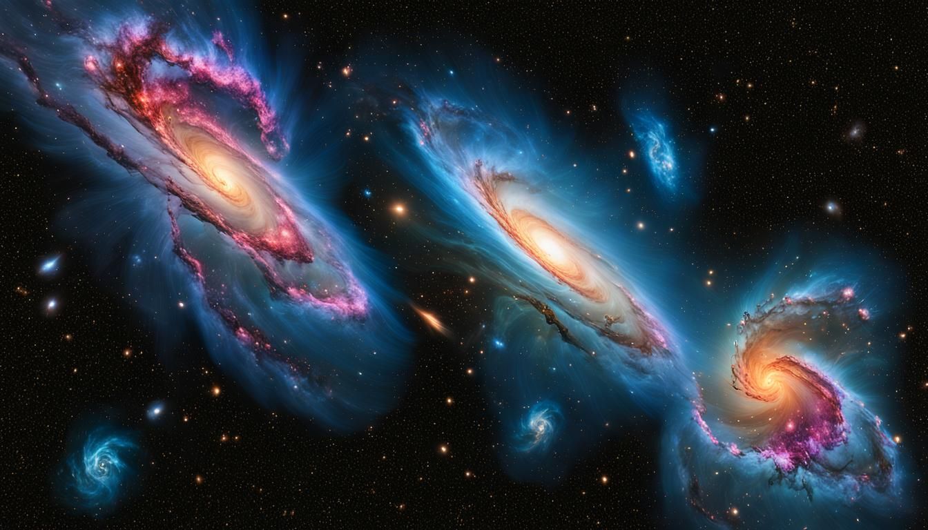 Spectacular Space Nebula of Galaxies and Quasars