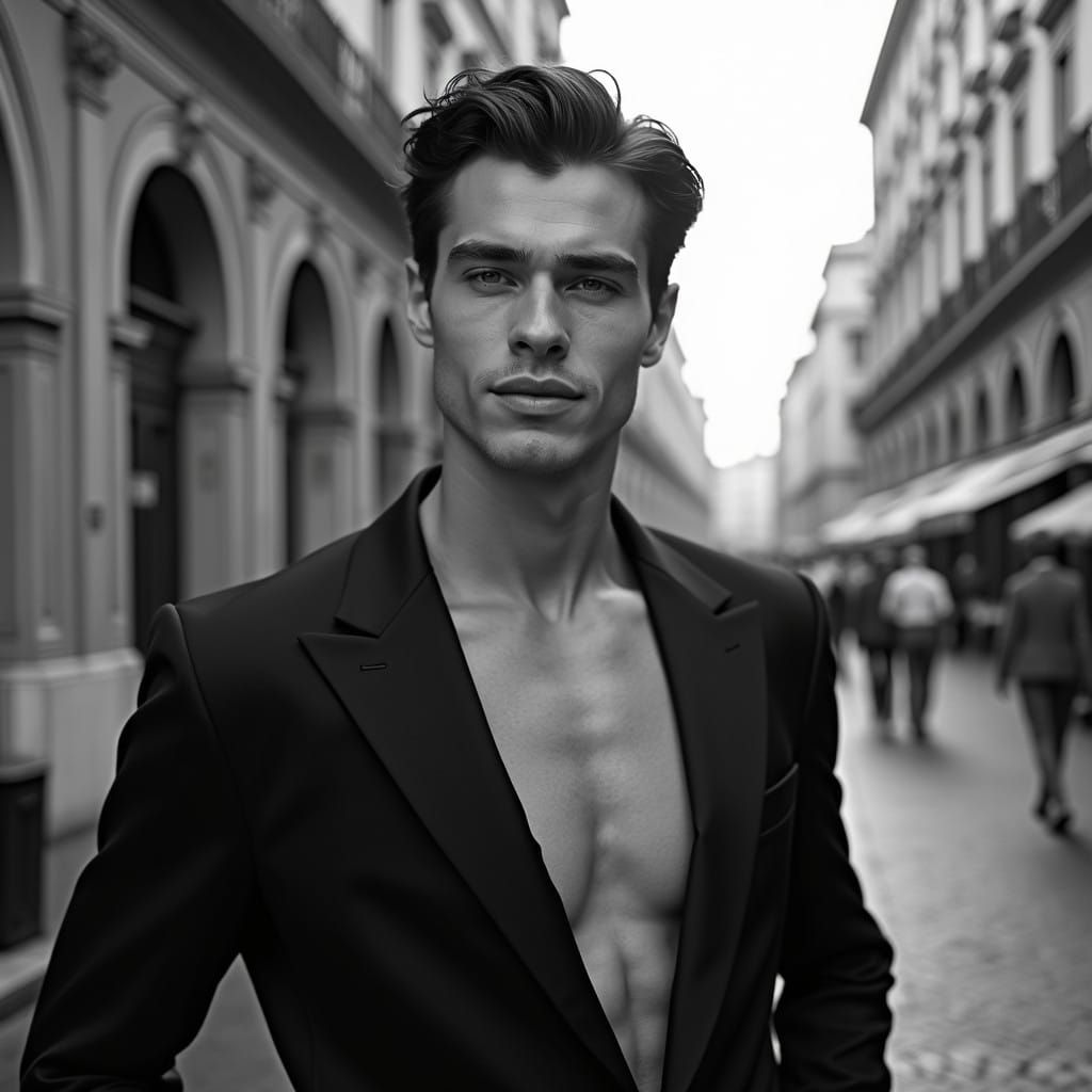 Glamorous Italian Stallion in 1950s Rome