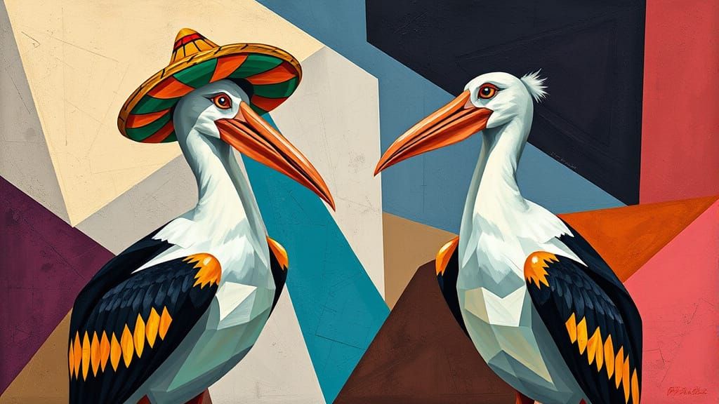 Albatross in Sombrero: Abstract Cubism and Geometry