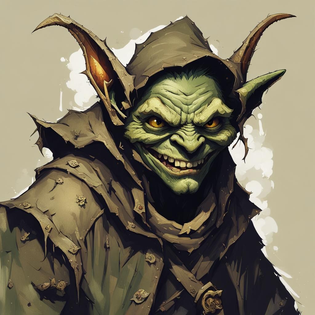 Mischievous Goblin with Pilfered Trinket