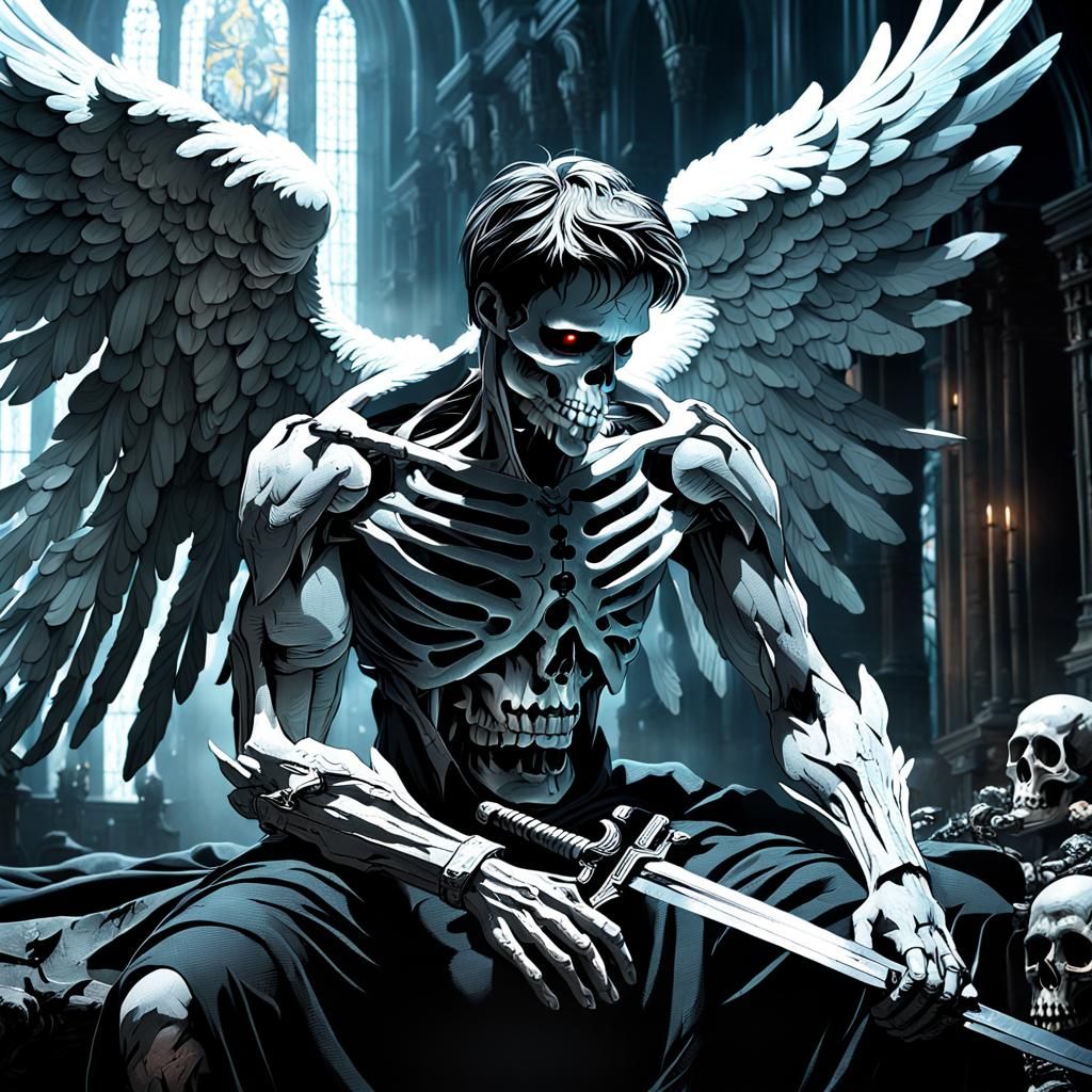 Epic Angel Watches Man's Praise of Death