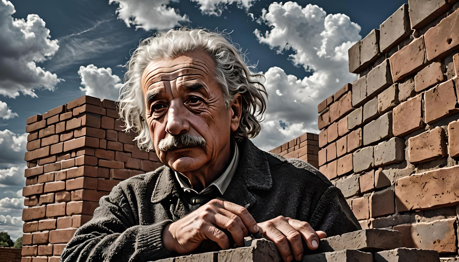 Einstein the Bricklayer: Hyperrealistic Wall Construction