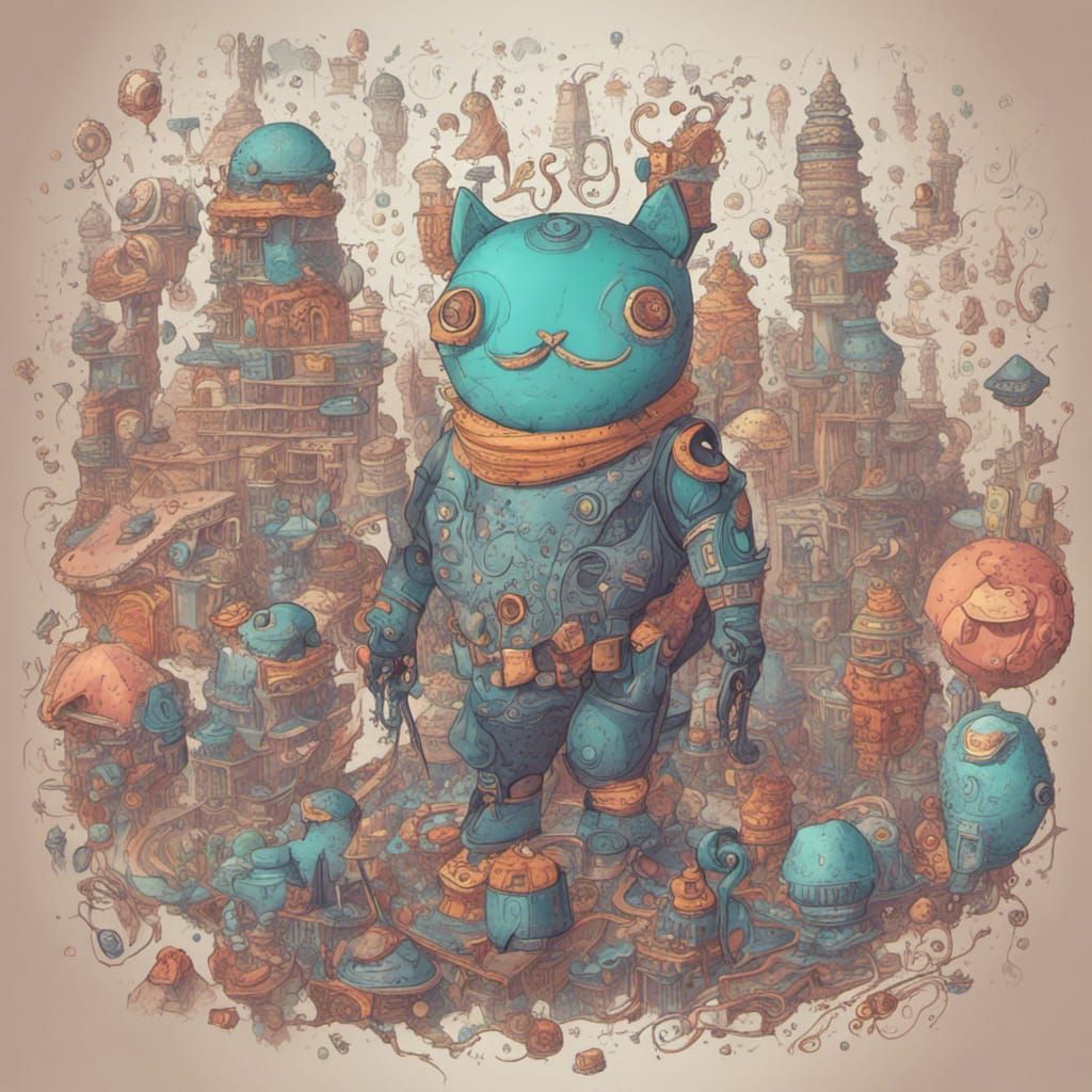 Kawaii Monster's First Day in Toyshop: Fairycore Art