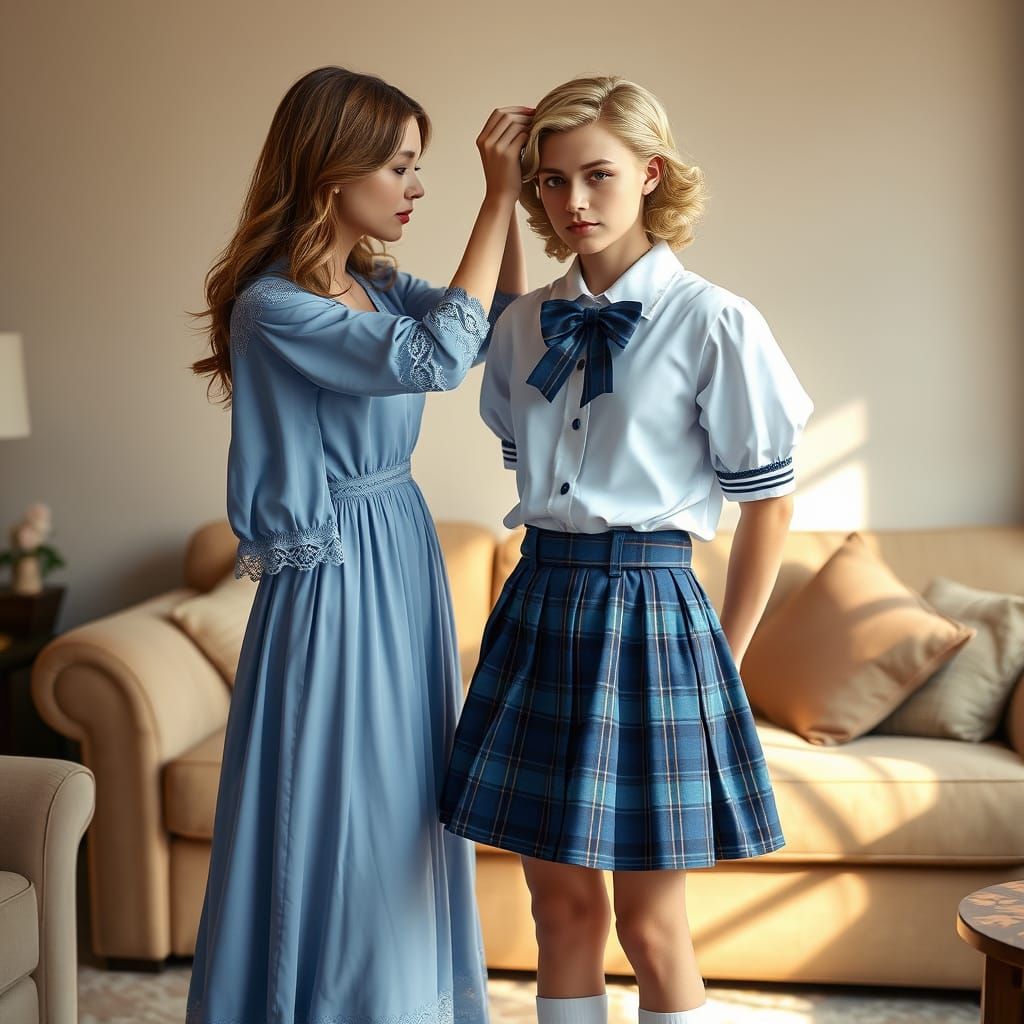 Feminine Teen Boy Embracing His Inner Self in a Whimsical Sc...