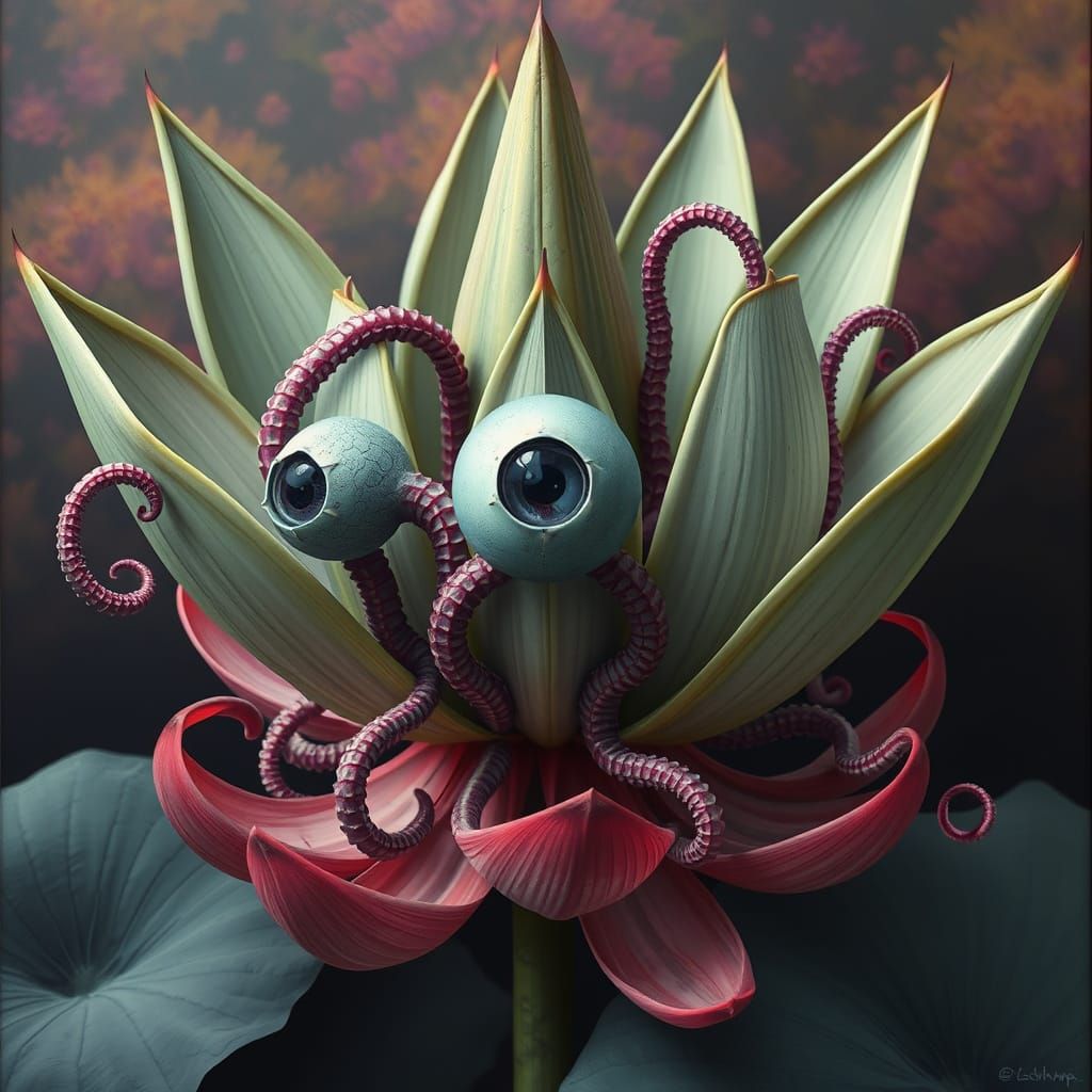 Lotus in Biomechanical Surrealism