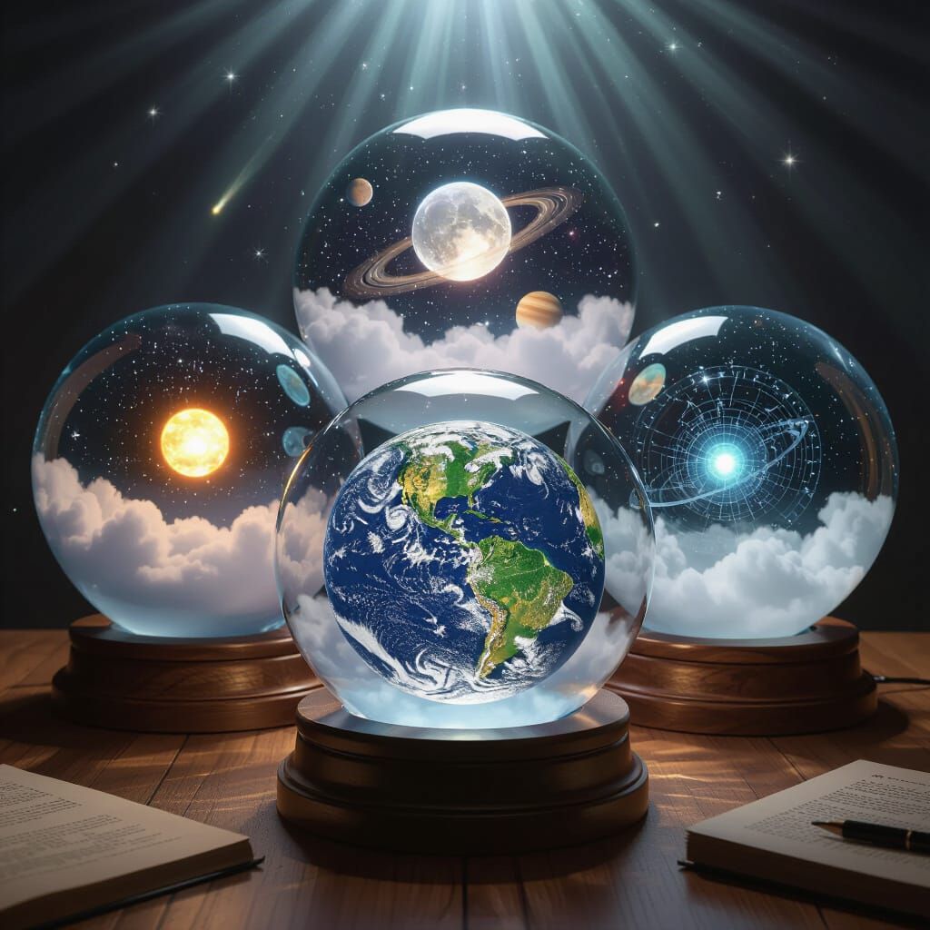 Magical Nested Spheres: Earth, Cosmos, and Teleportation